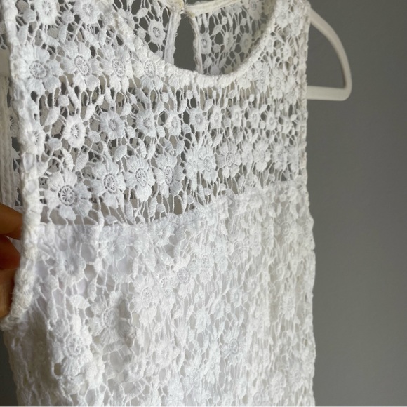 Vintage Hollister White Bobbin Lace Bodycon Mini Shift Dress - Picture 7 of 11